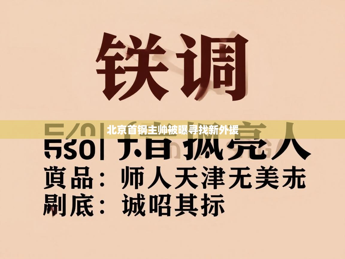 开云体育app网页版入口-北京首钢主帅被曝寻找新外援  第2张